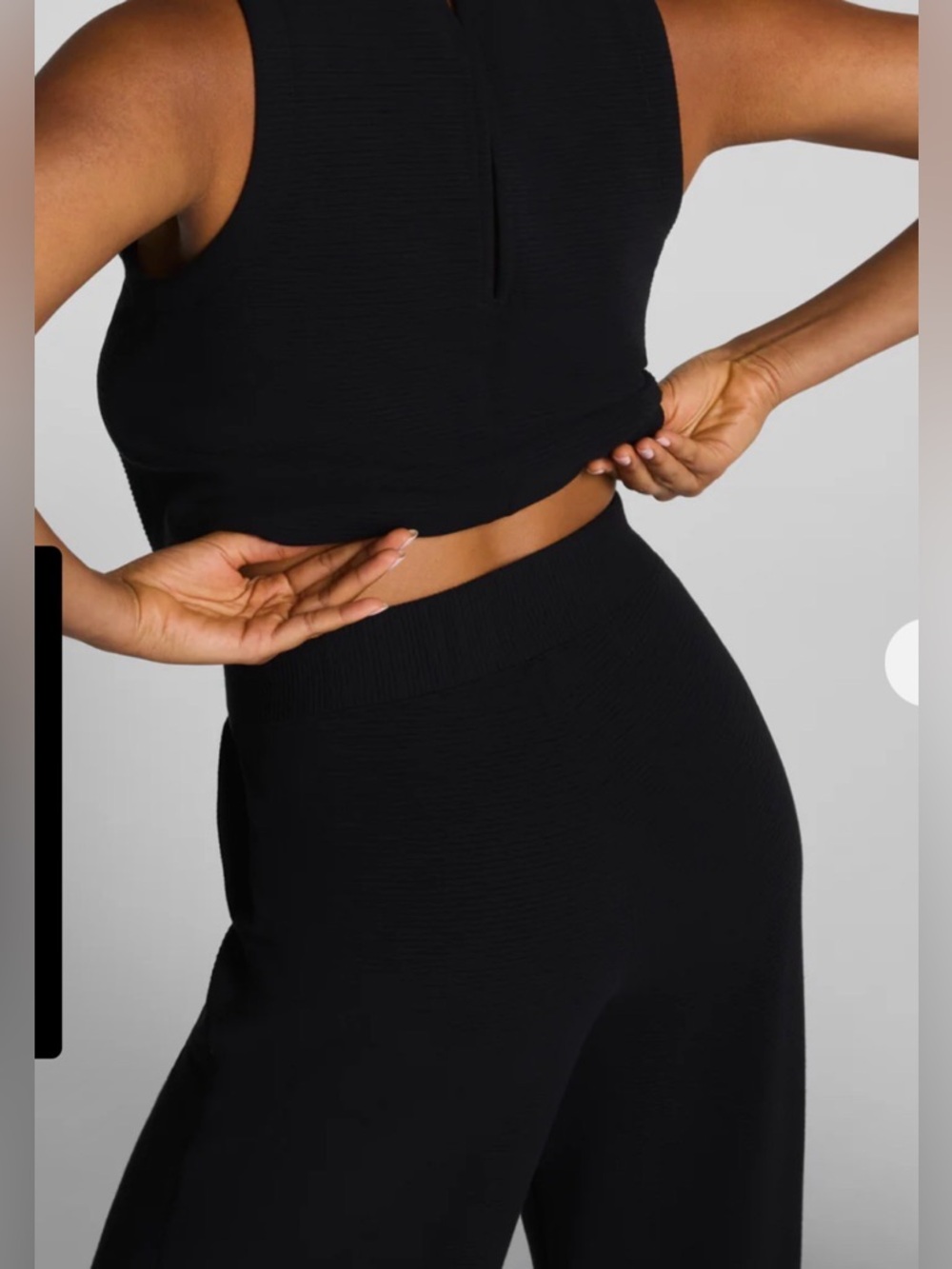 SPANX AirEssentials French Rib
Sleeveless Jumpsuit Large Black NWT - Picture 3 of 7